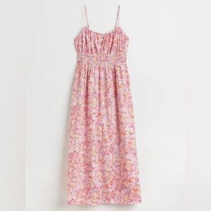 H&M smocked cotton Maxi dress Medium